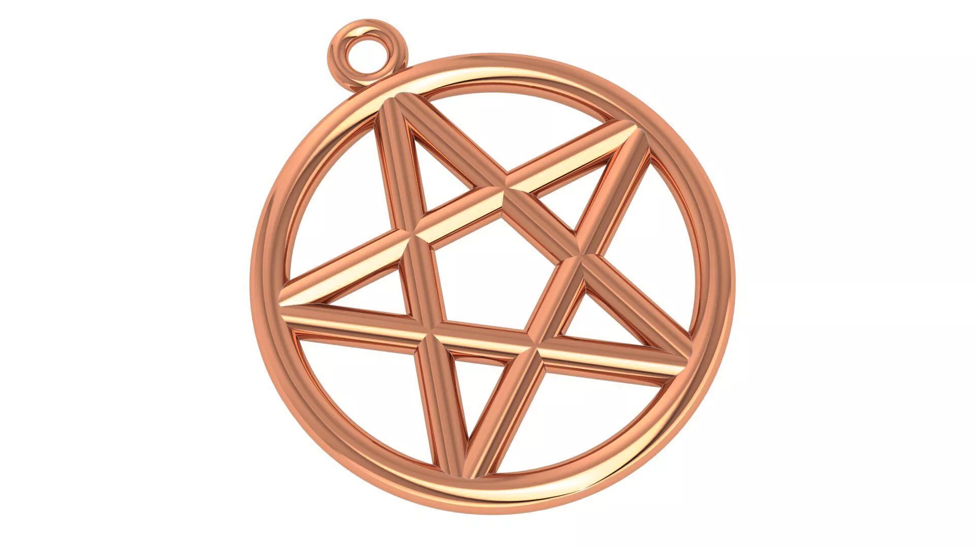 Pentagram Necklace Charms Pendant 3D print model