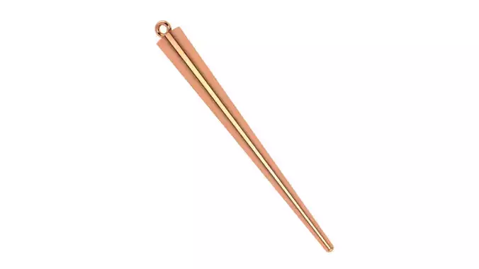 Chopsticks Charm Necklace Pendant 3D print model