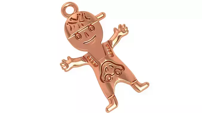Happy Kid Charm Pendant Necklace