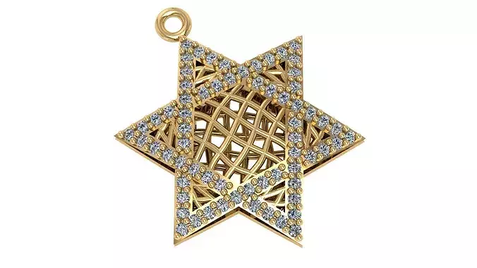 Star of David Necklace Charm Pendant 