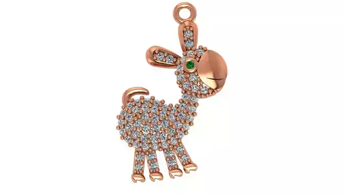 Baby Goat Necklace Charm Pendant