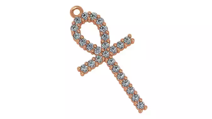  Ankh Cross Necklace Charm Pendant 3D print model