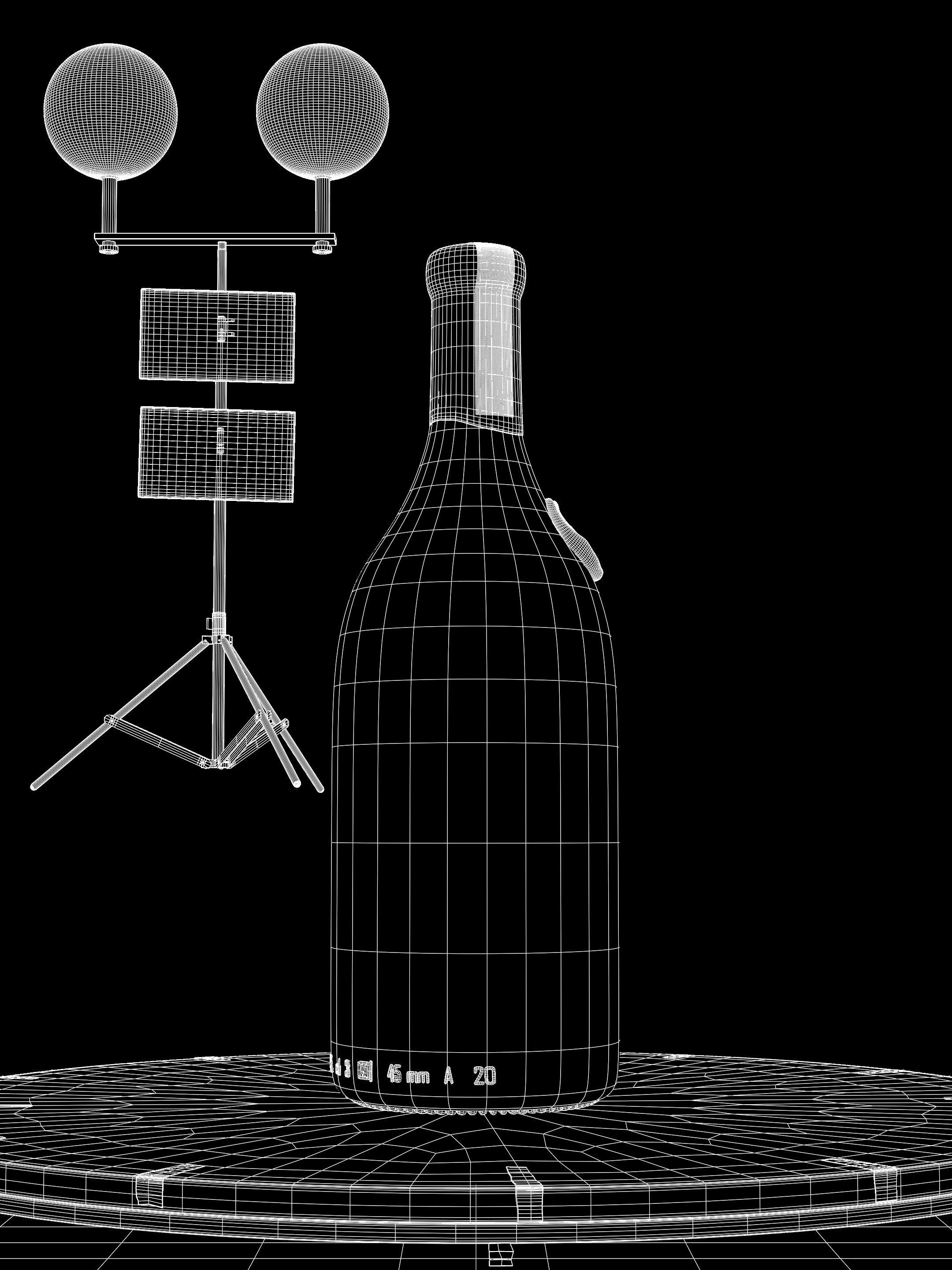 Champagne Bottles Pack - Hero Assets - Realistic 3D model_4