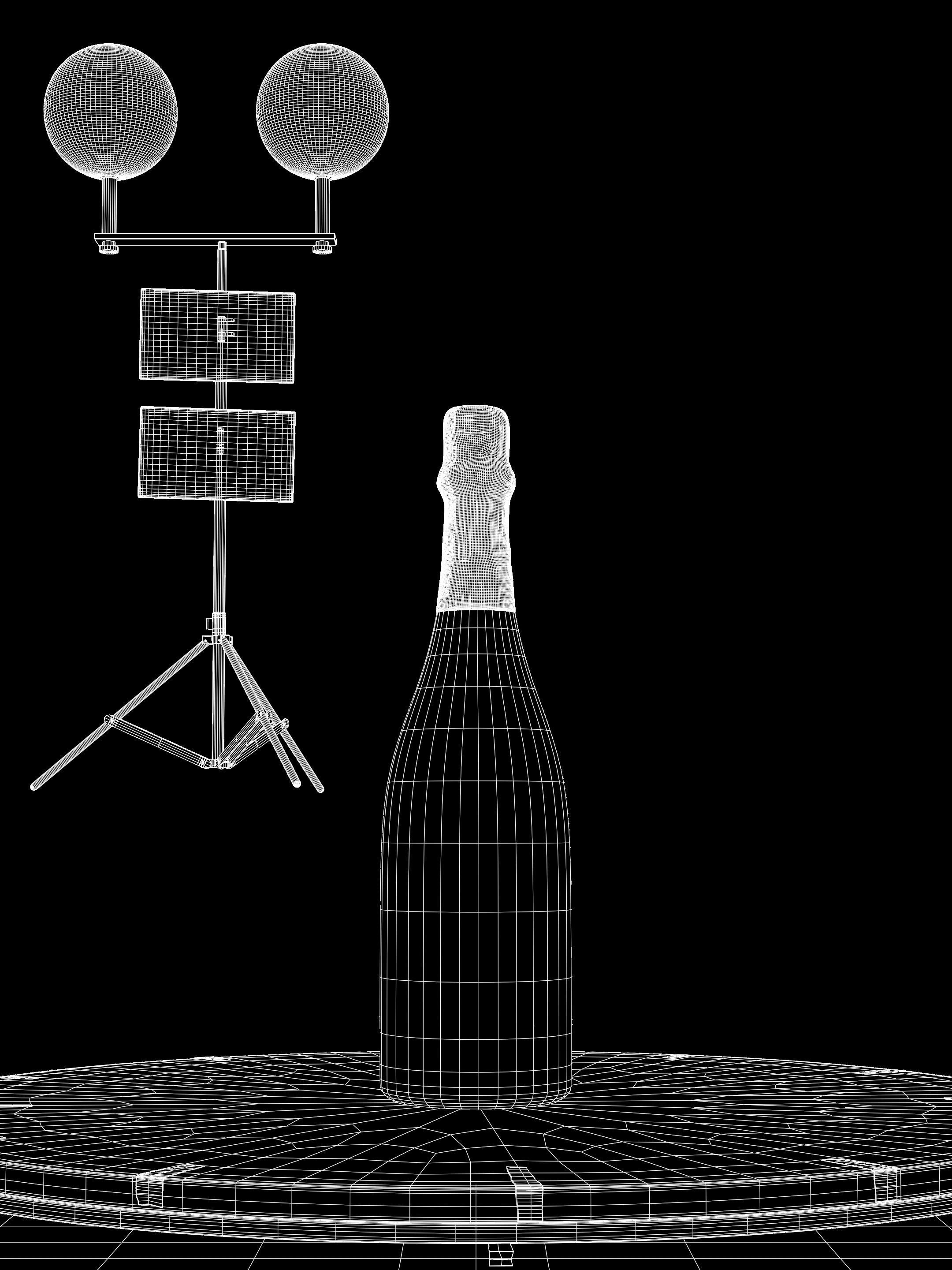 Champagne Bottles Pack - Hero Assets - Realistic 3D model_7