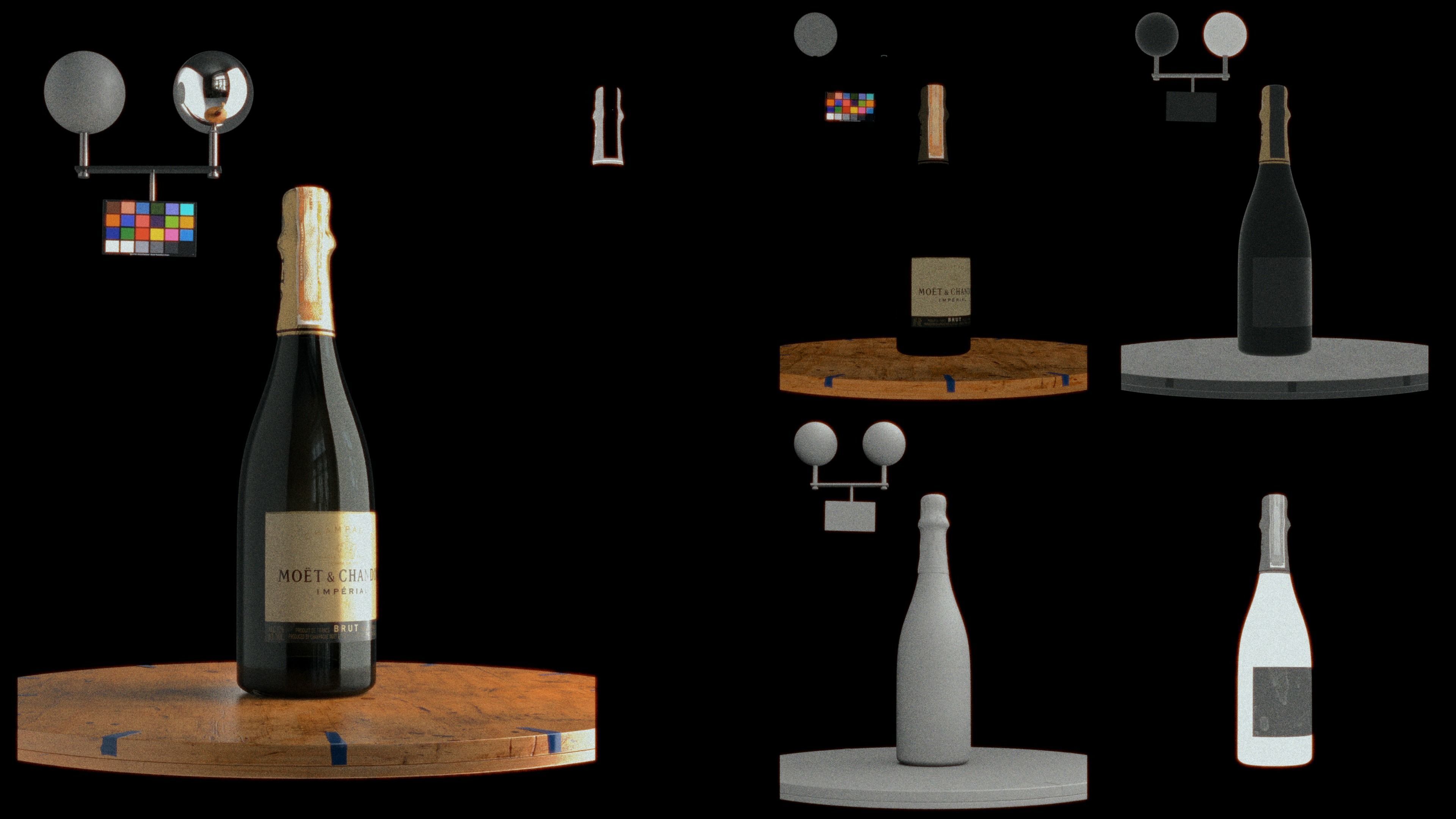 Champagne Bottles Pack - Hero Assets - Realistic 3D model_9