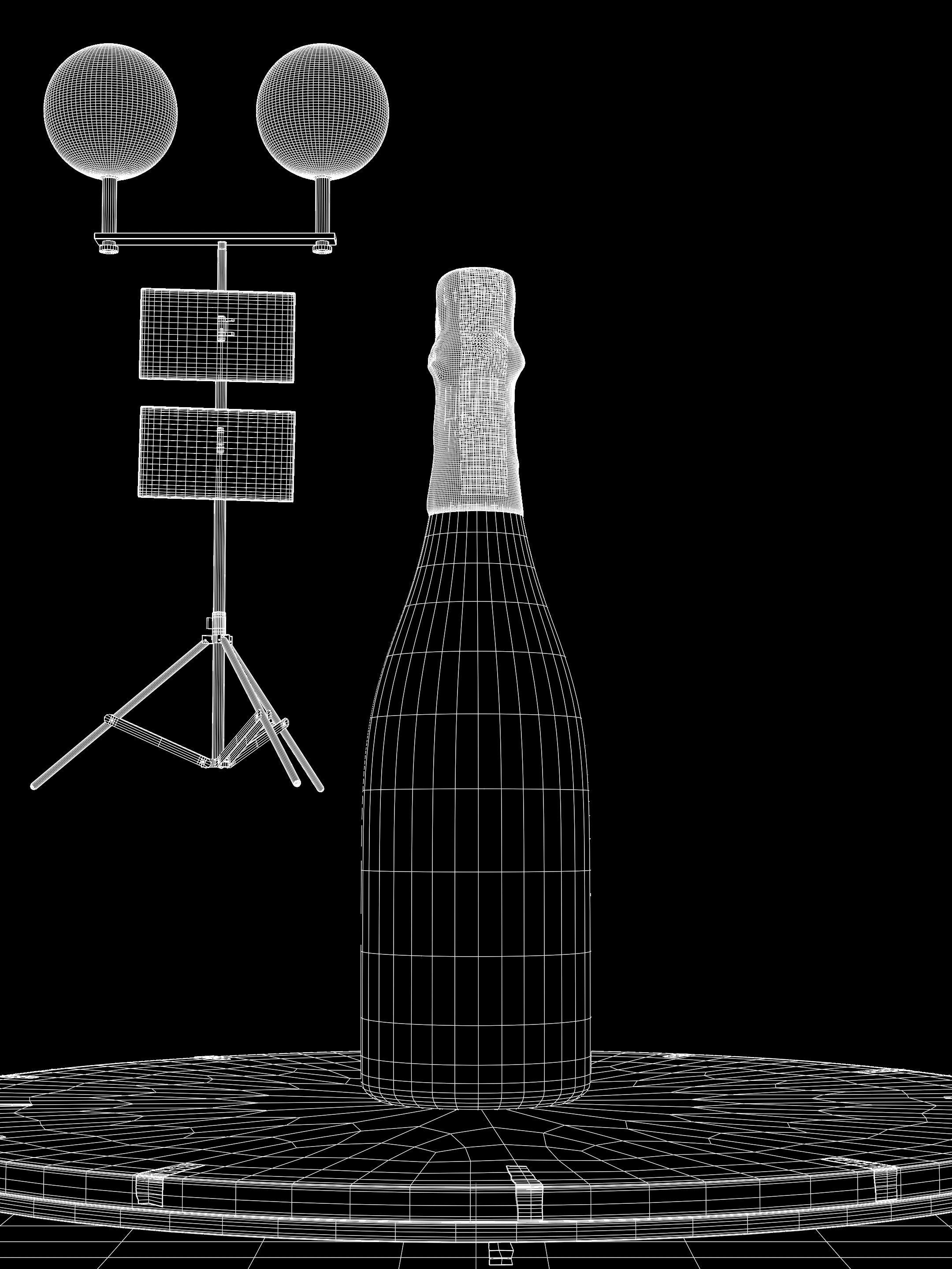 Champagne Bottles Pack - Hero Assets - Realistic 3D model_10