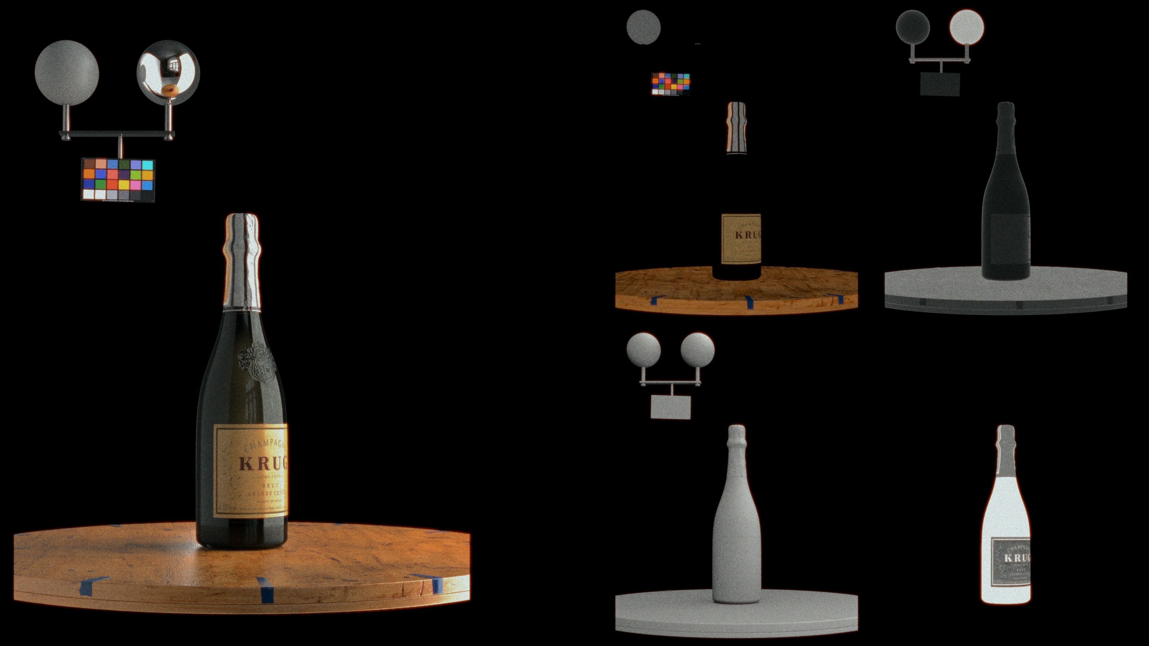 Champagne Bottles Pack - Hero Assets - Realistic 3D model_6