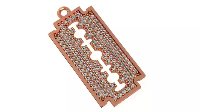 Razor Blade Necklace Pendant Charm