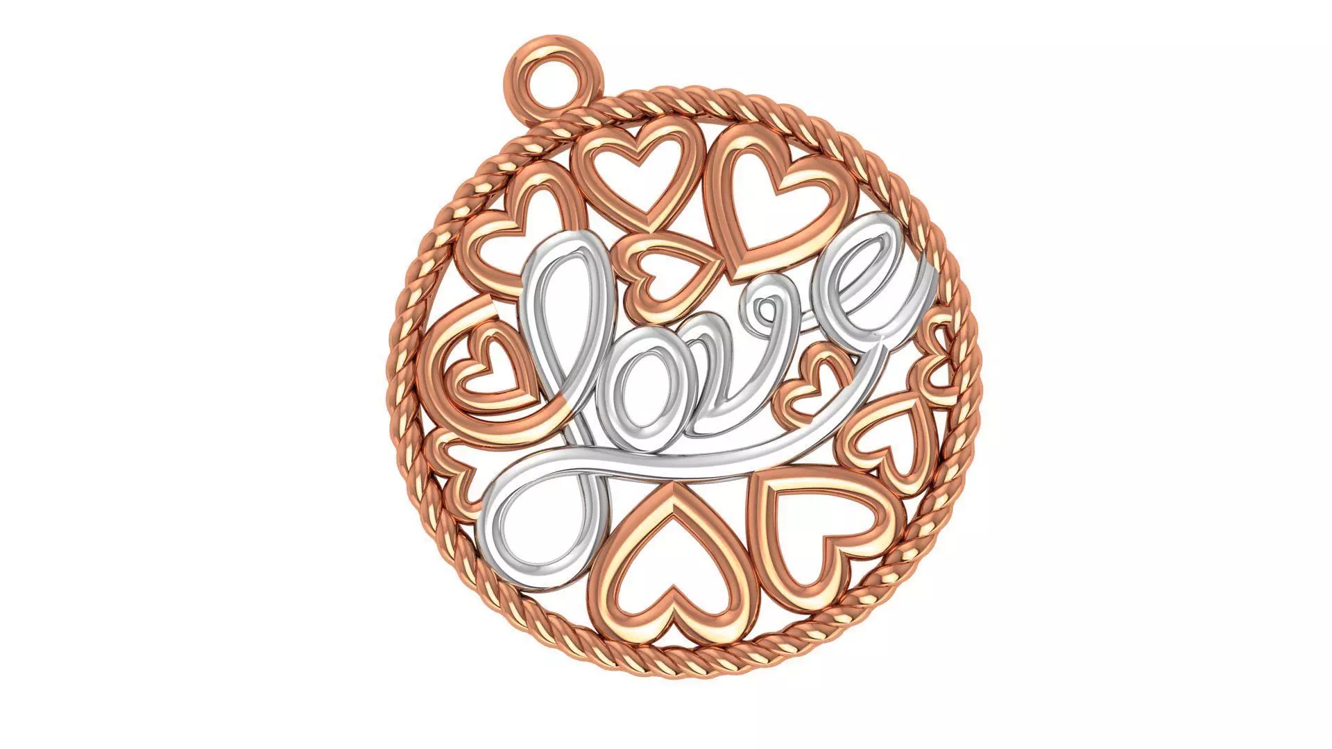 Love Heart Pendant 3D print model_0