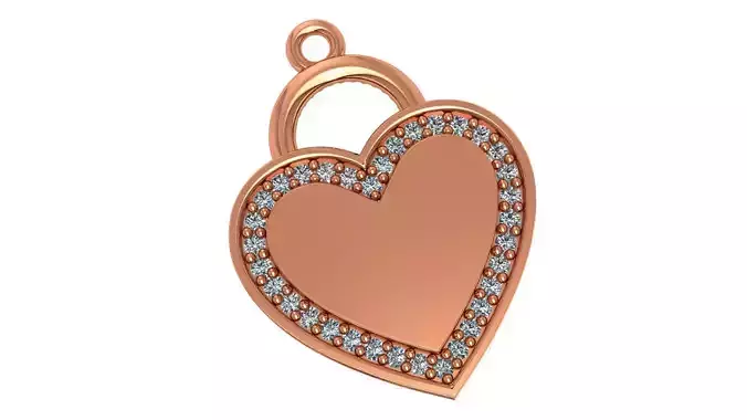 Love Lock Pendant 3D print model