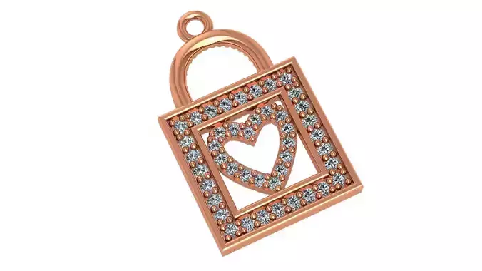 Love Lock Pendant 3D print model
