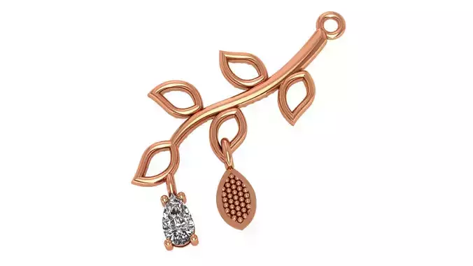 Fruit and Leaf Charm Necklace Pendant