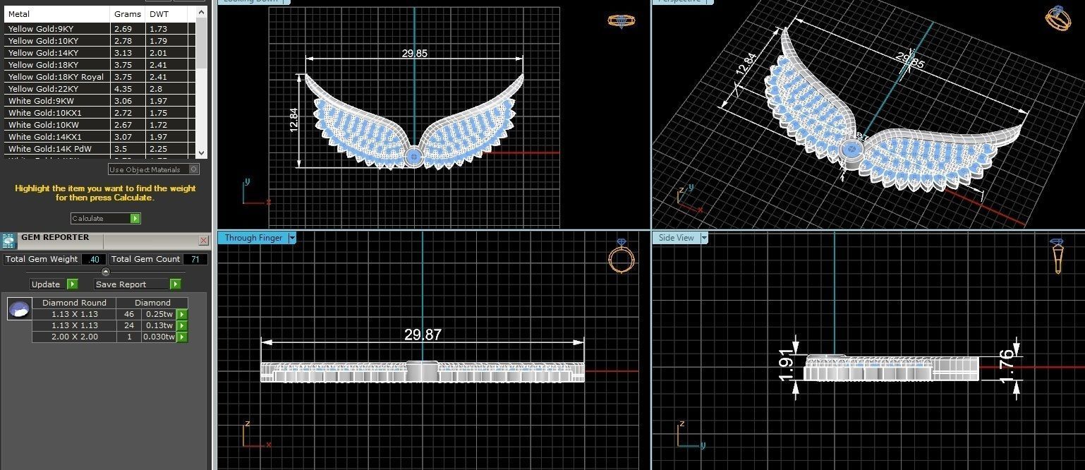 Angel Flying Wings Necklace Charm Pendant 3D print model_4