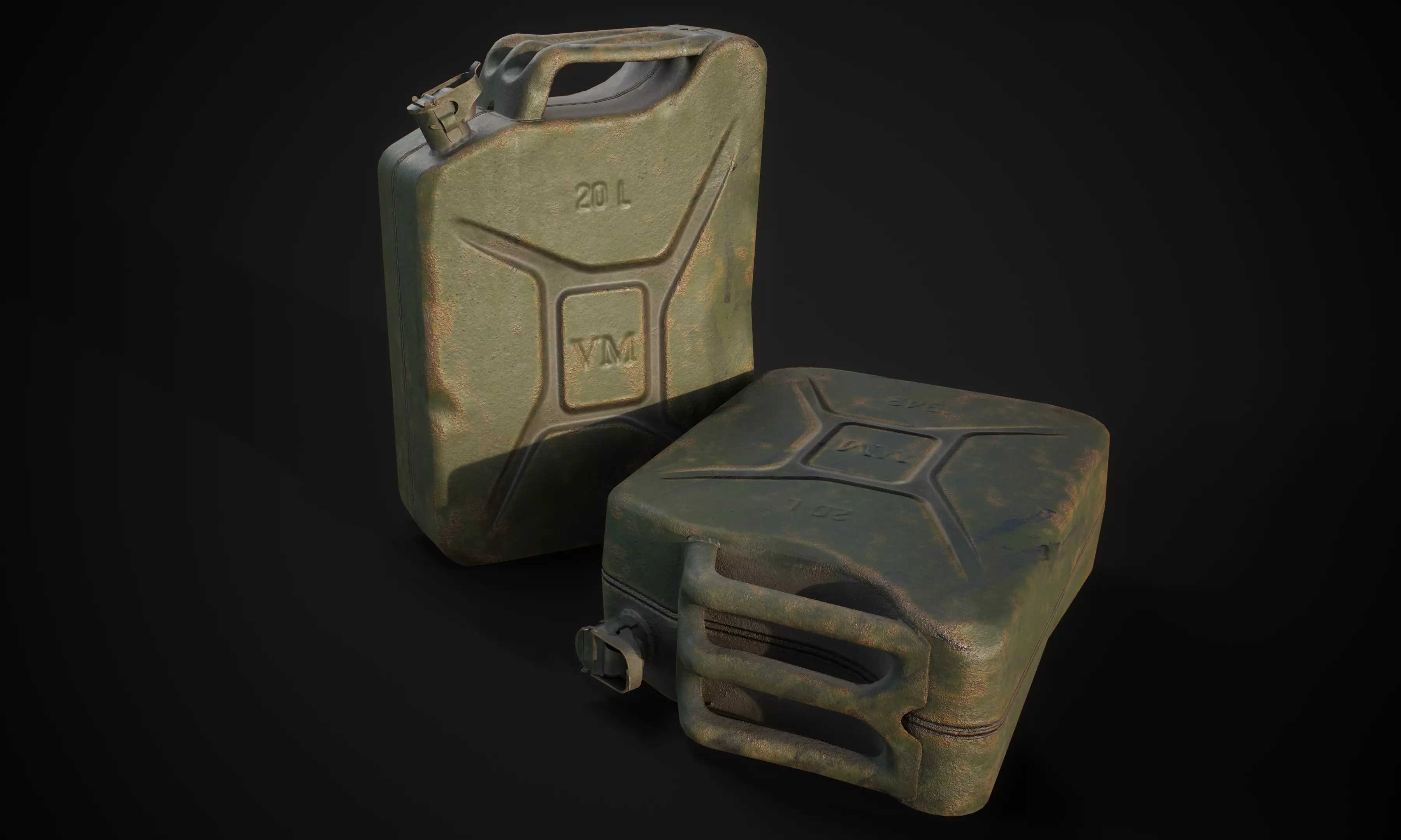 Canister Low-poly 3D model_0