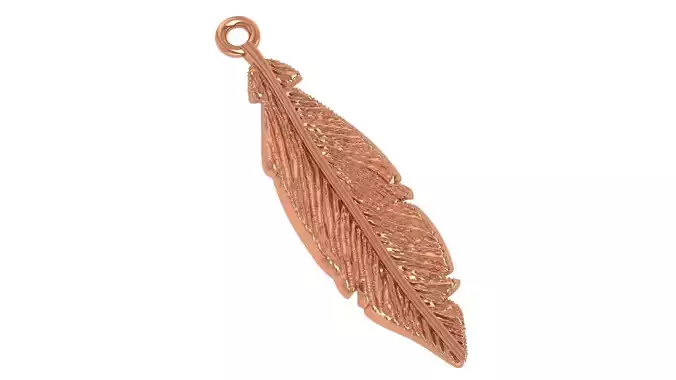 Feather Charm Pendant Necklace 