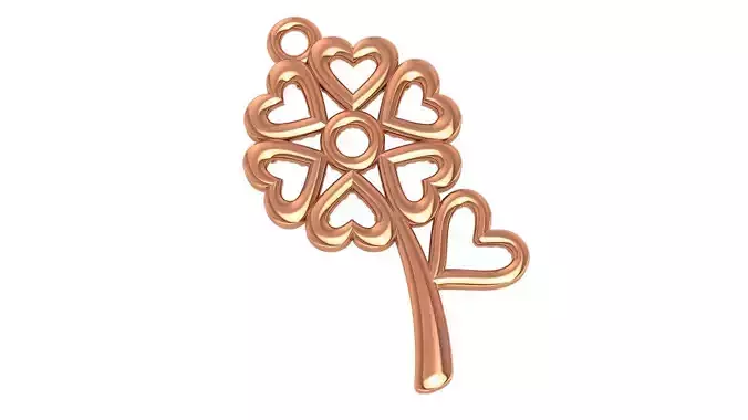 Love Flower Pendant 3D print model