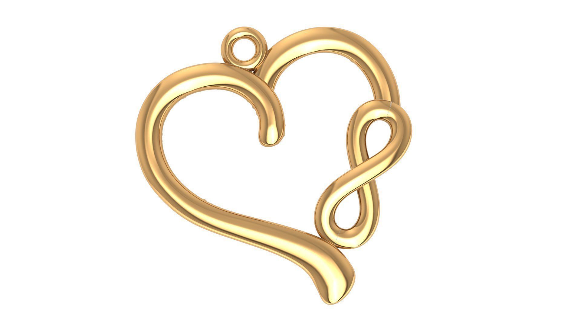 Infinity Love Pendant 3D print model_1