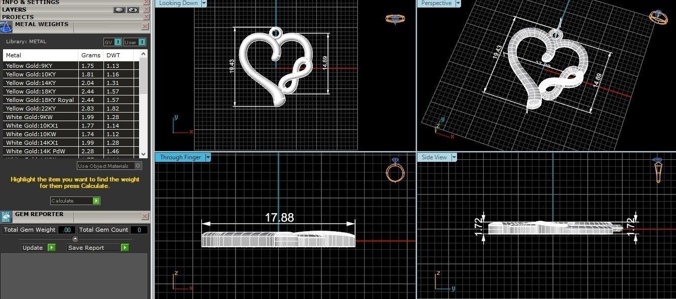 Infinity Love Pendant 3D print model_3