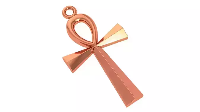 Ankh Cross Necklace Charm Pendant 3D print model