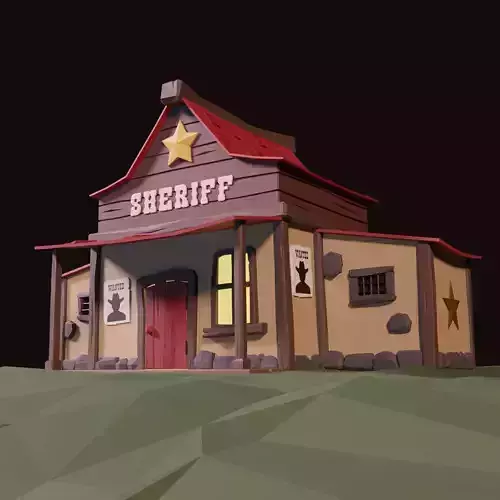 Low poly sheriff office