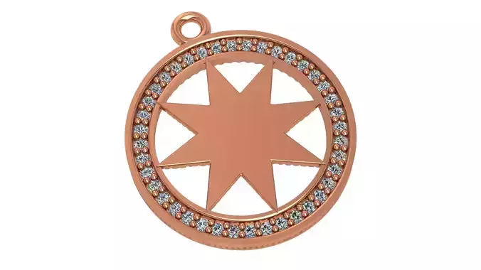 Star Necklace Charm Pendant 3D print model