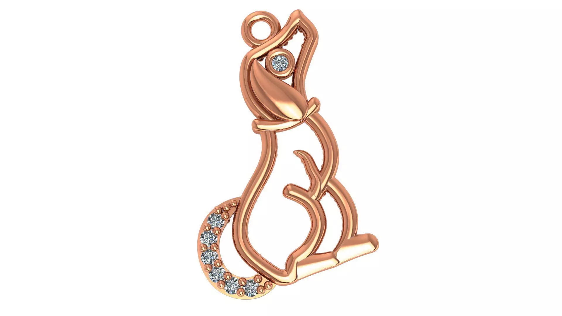 Dog Charm Necklace Pendant 3D print model