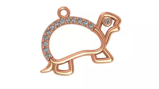 Turtle Necklace Charm Pendant 