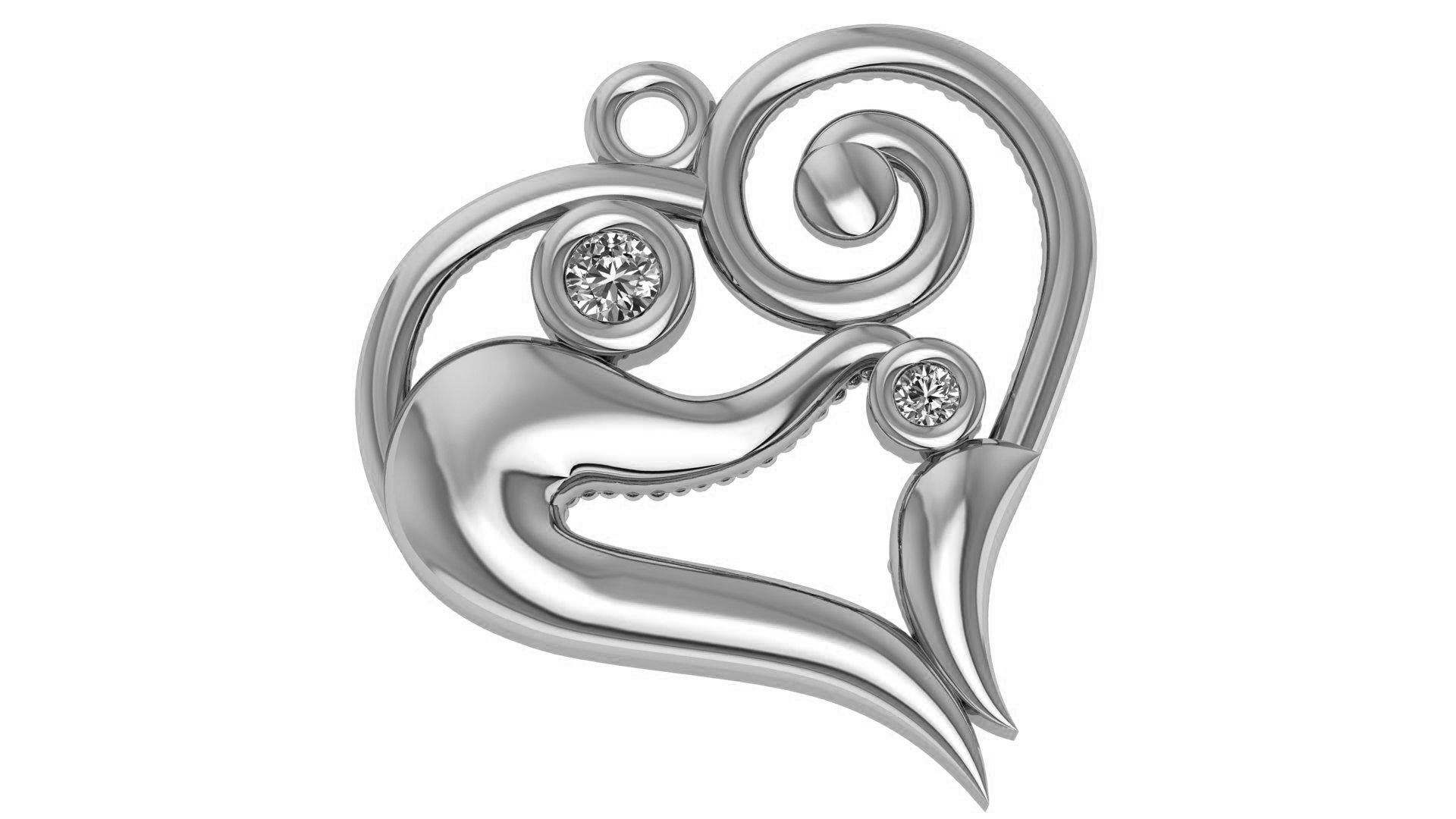 Parent Love Pendant 3D print model_2