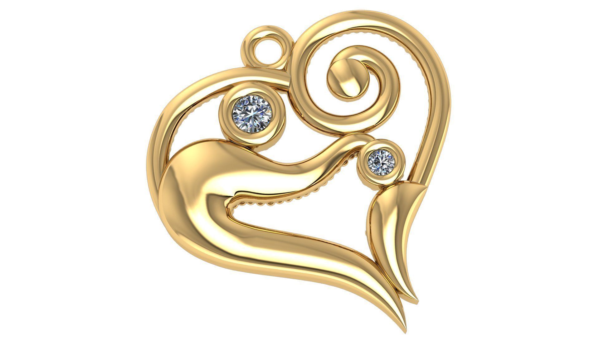 Parent Love Pendant 3D print model_1