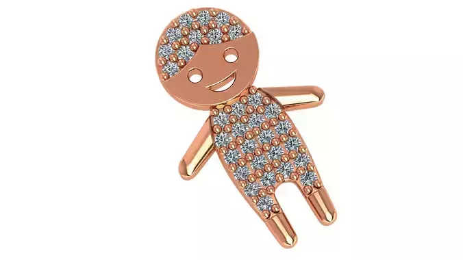 Happy Boy Charm Necklace Pendant