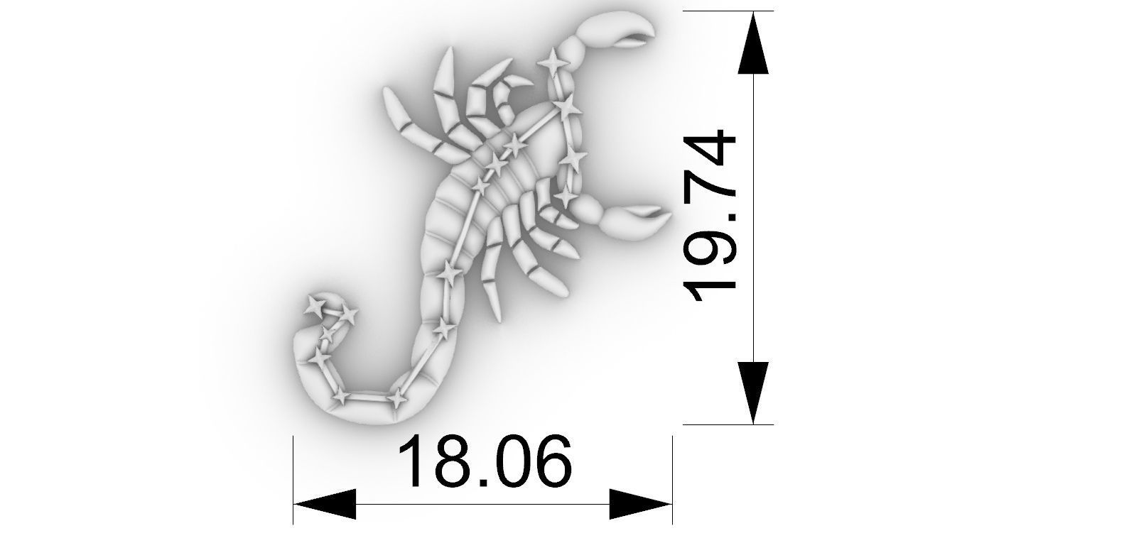scorpio constellation - escorpiao 3D print model_4