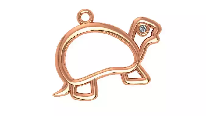  Turtle Necklace Charm Pendant 3D print model