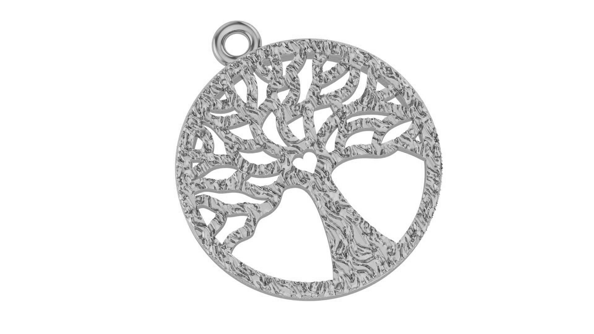 Tree of Life Charm Necklace Pendant 3D print model_2