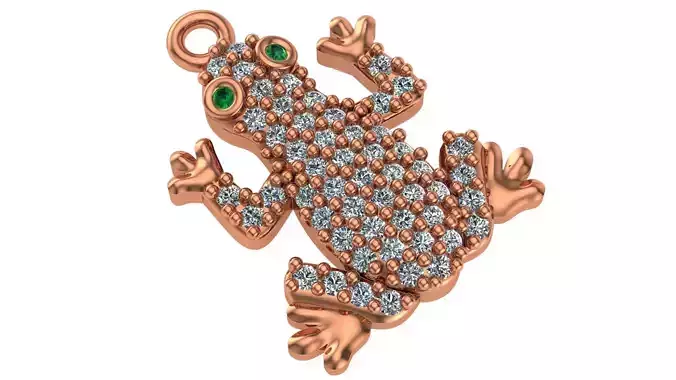 Frog Charm Necklace Pendant