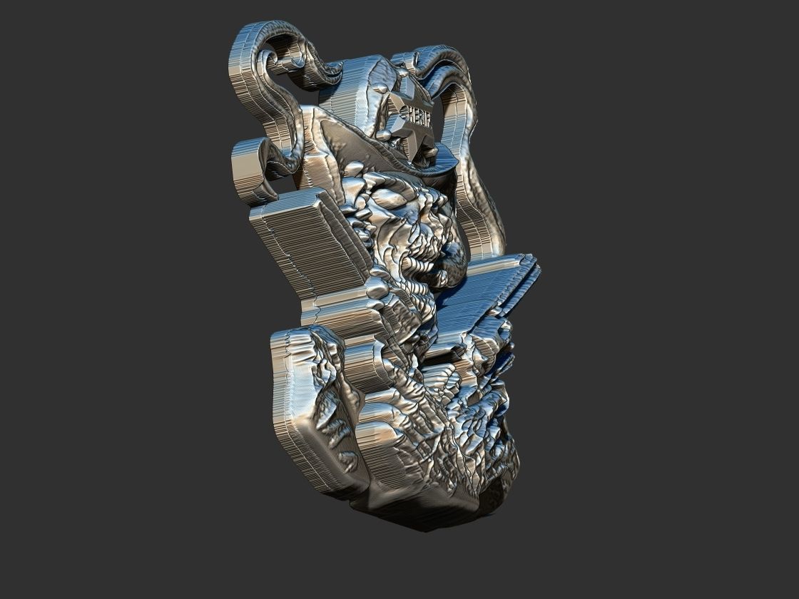 Skull Sheriff  3D print model_3