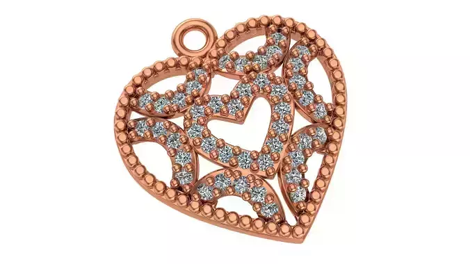 Heart in Heart Pendant