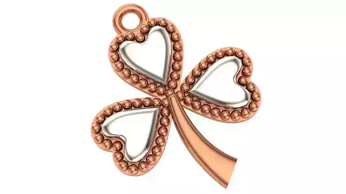 Tri Heart Leaf Pendant