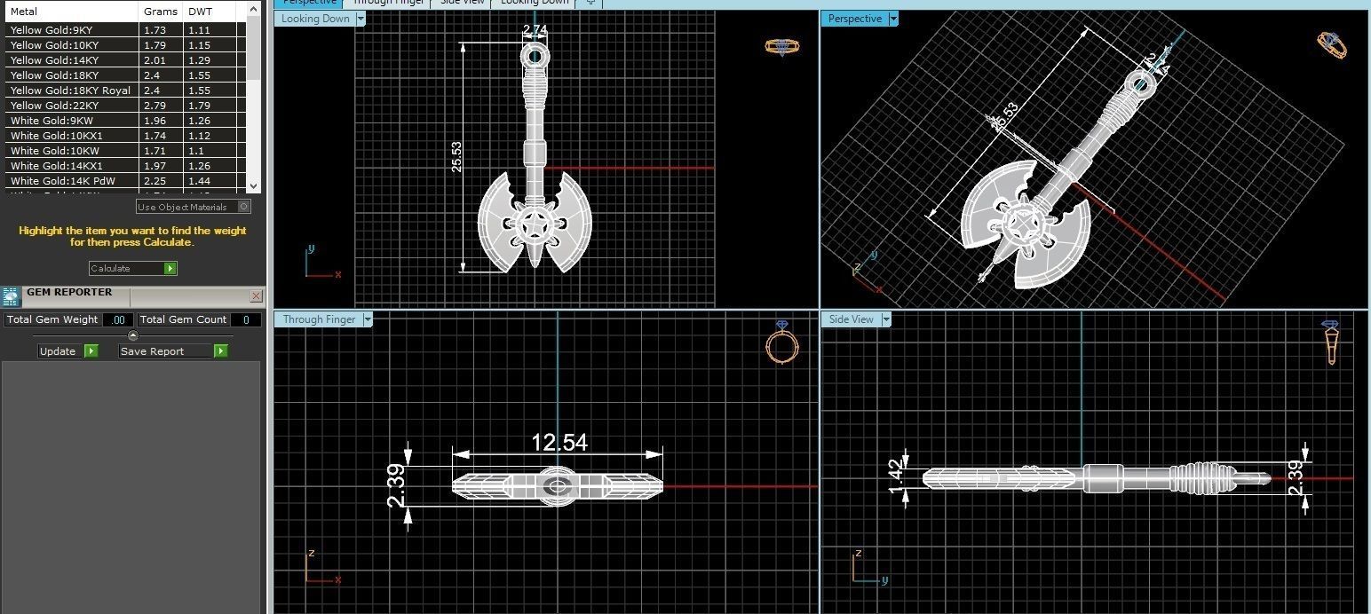 Viking Tomahawk Axe Pendant Necklace 3D print model_3