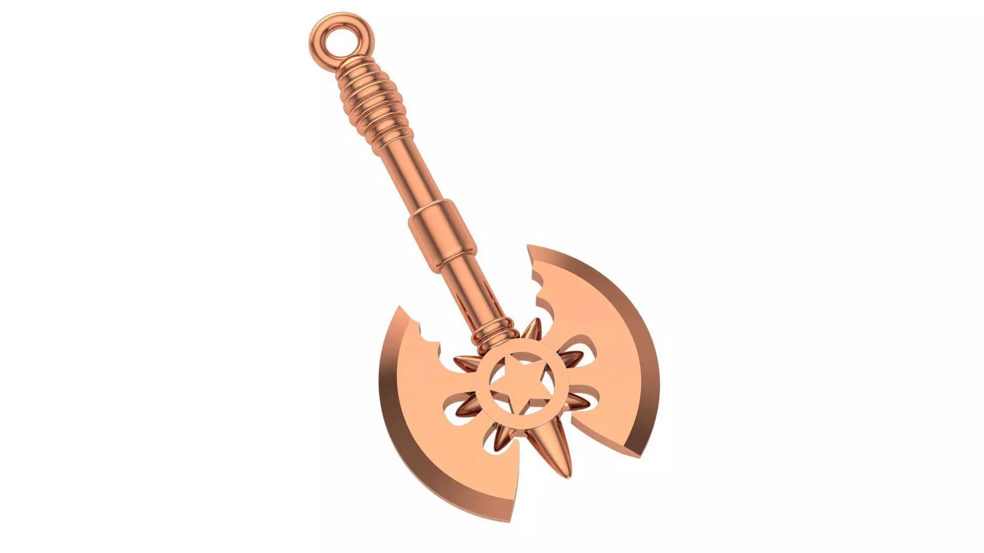 Viking Tomahawk Axe Pendant Necklace 3D print model_0