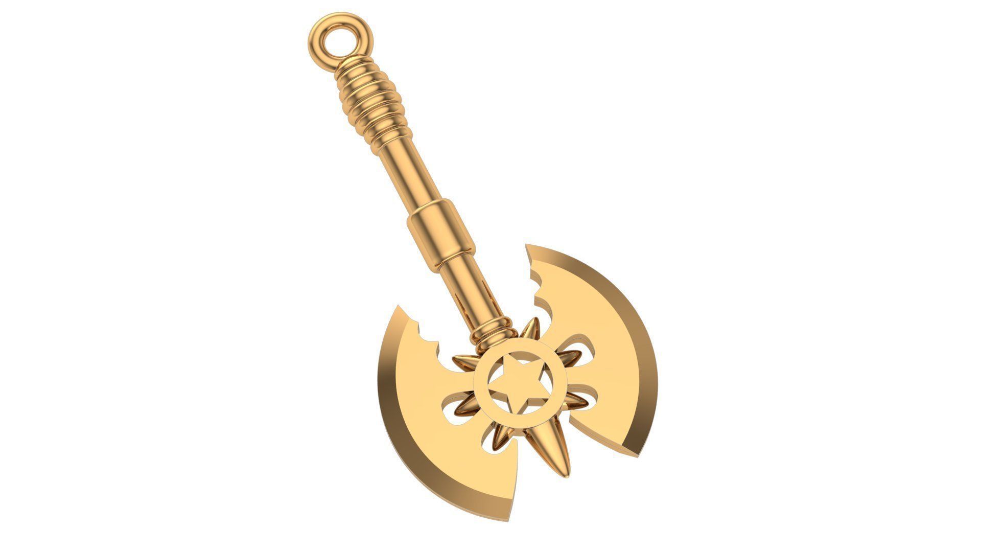 Viking Tomahawk Axe Pendant Necklace 3D print model_1