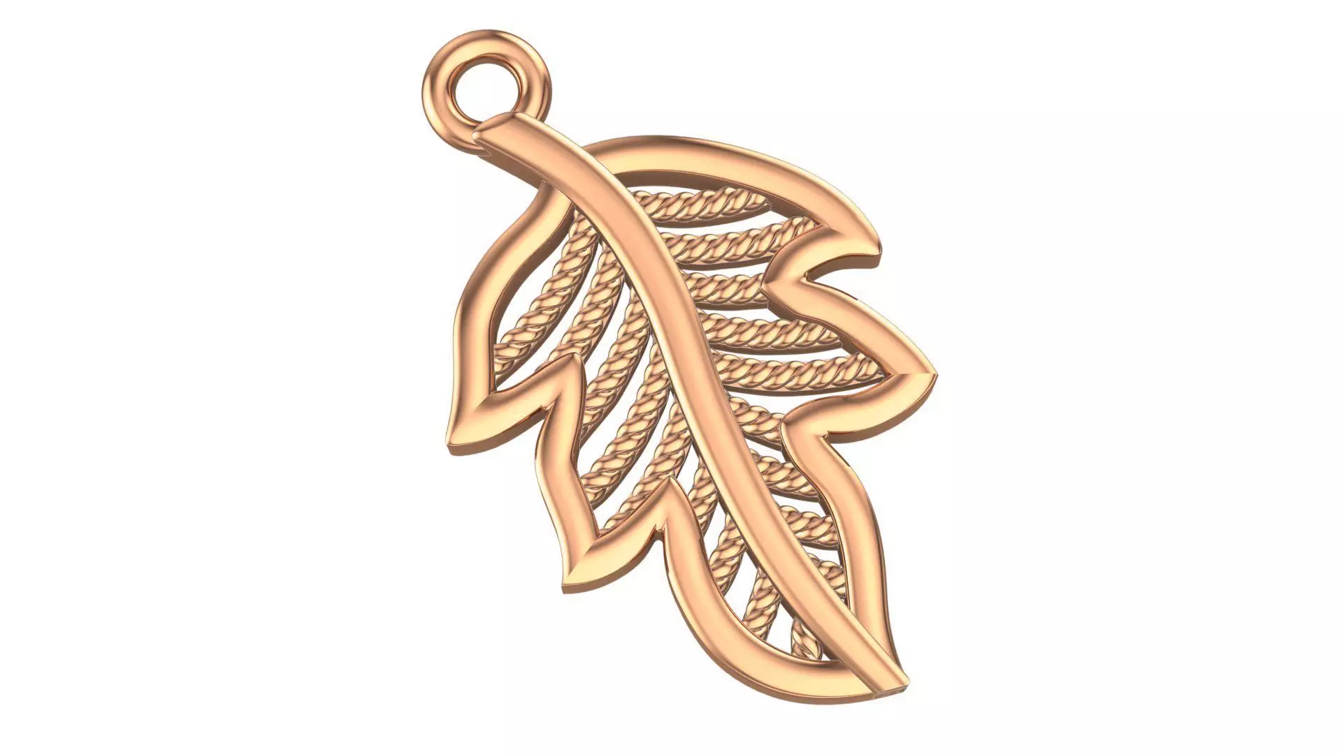 Leaf Charm Necklace Pendant 3D print model