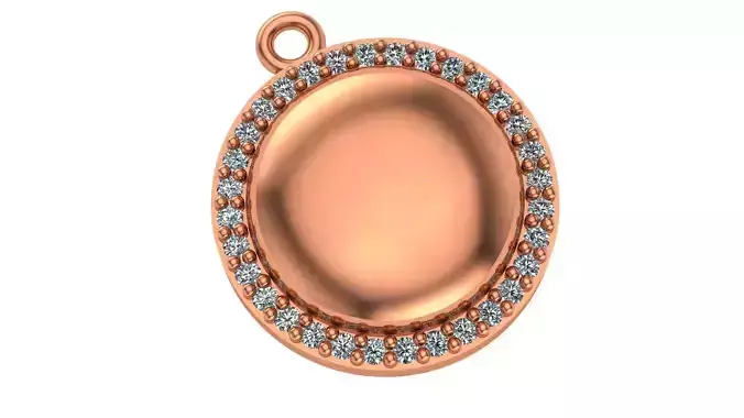 Inflated Beaded Necklace Charm Pendant 3D print model