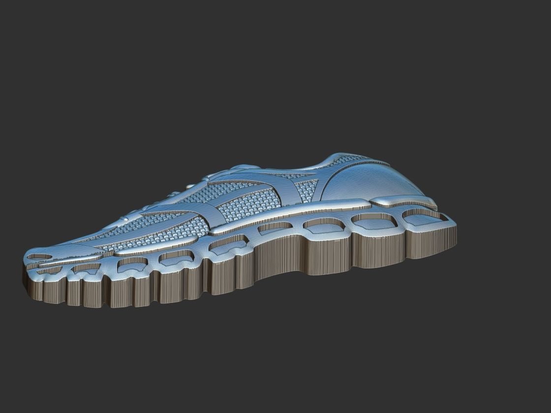 Running Shoe Pendant Relief 3D print model_8
