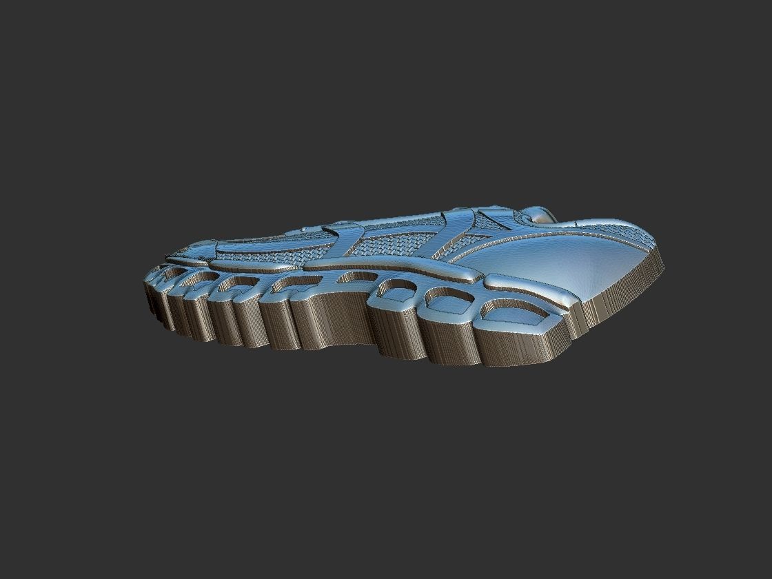Running Shoe Pendant Relief 3D print model_2