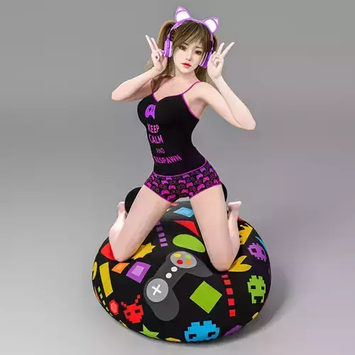 sexy girl sitting on the floor