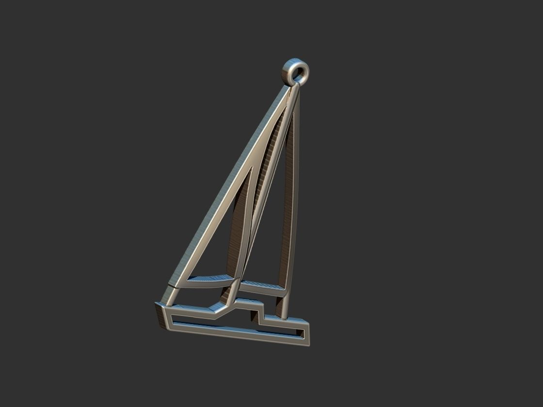 Sail Boat  Pendant 3D print model_2