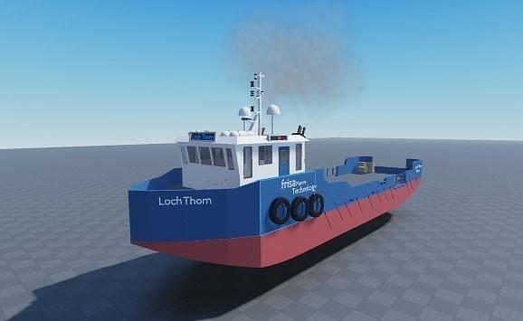 Construction Platform Supply Vessel Ship  3D model