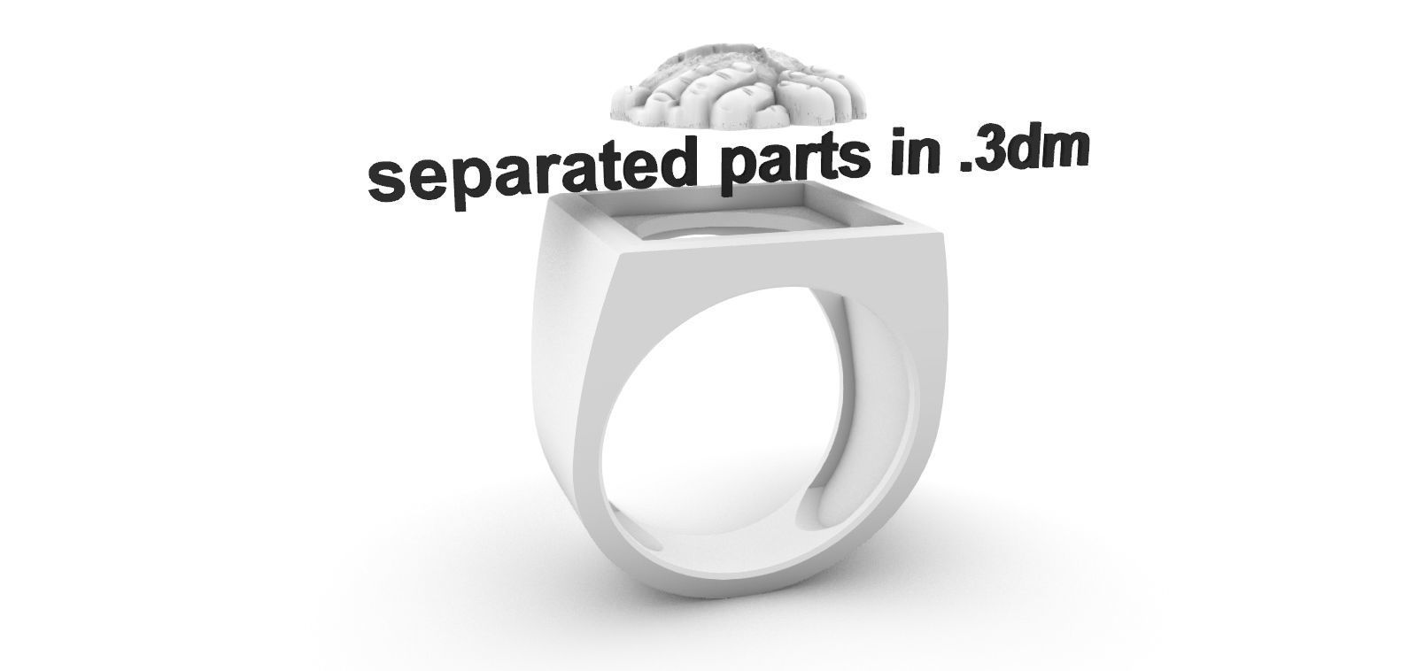 Hands Holding the World Ring 3D print model_4