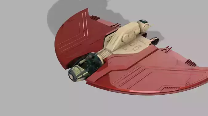 AHSOKA STAR WARS  NEW T-6 shuttle   big size 3D print model
