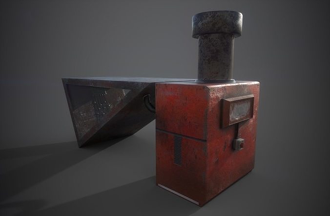 SCIFI Steampunk table Free low-poly 3D model